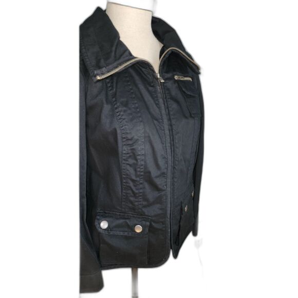 Style & Co. Women's Black Zipper Jacket Size PS - Picture 4 of 9